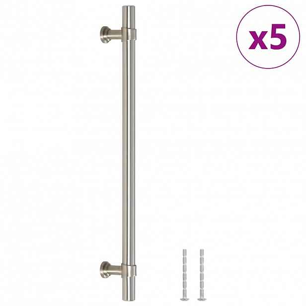 vidaXL Nábytkové úchytky 5 ks stříbrné 192 mm nerezová ocel