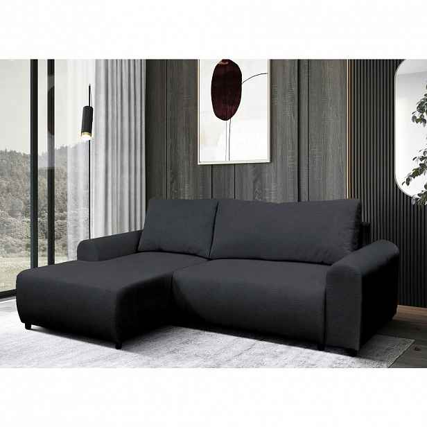 MID.YOU ROHOVÁ SEDAČKA, textil, černá