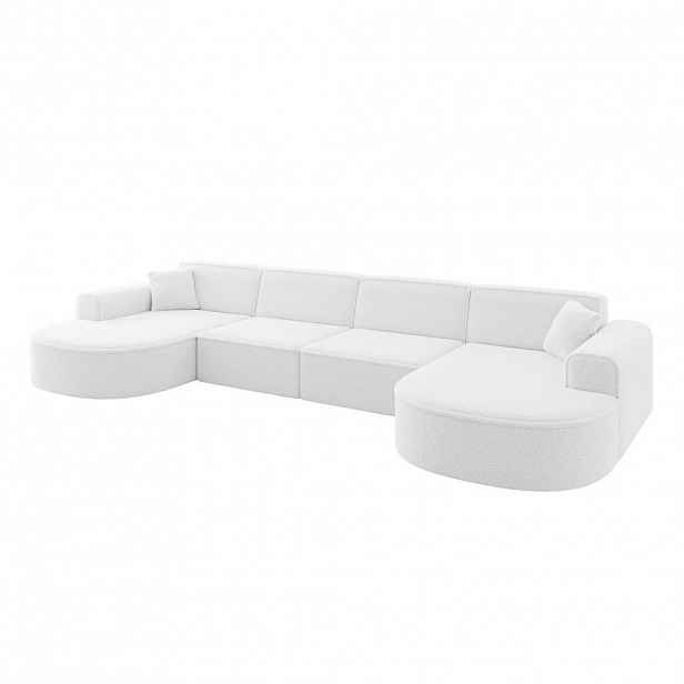 ALTDECOR SEDACÍ SOUPRAVA MARI-U2 – 388 × 171 × 79 cm, bílá buklé