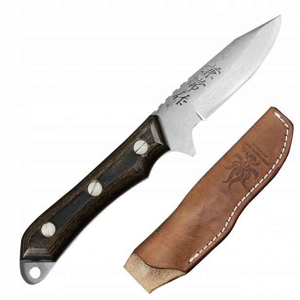 Nůž Nůž Kanetsune Seseragi Drop 7 cm Aogami 2 Damašková ocel