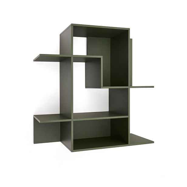 Zelený modulární policový systém 80x80x25 cm Ina – Kave Home