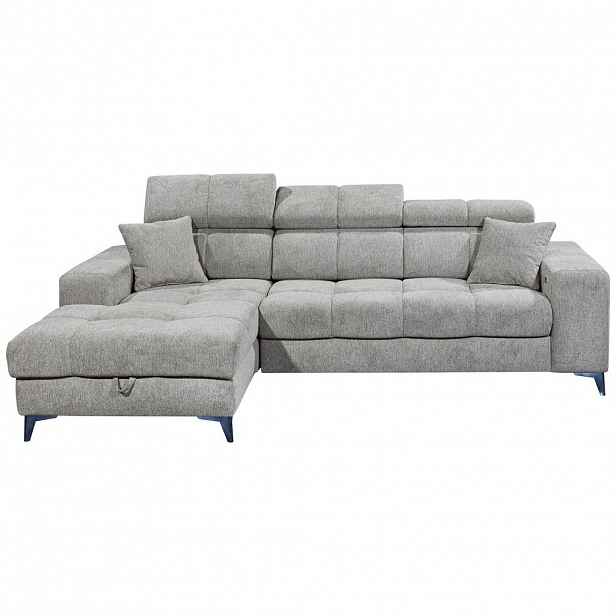MID.YOU ROHOVÁ SEDAČKA, textil, světle šedá