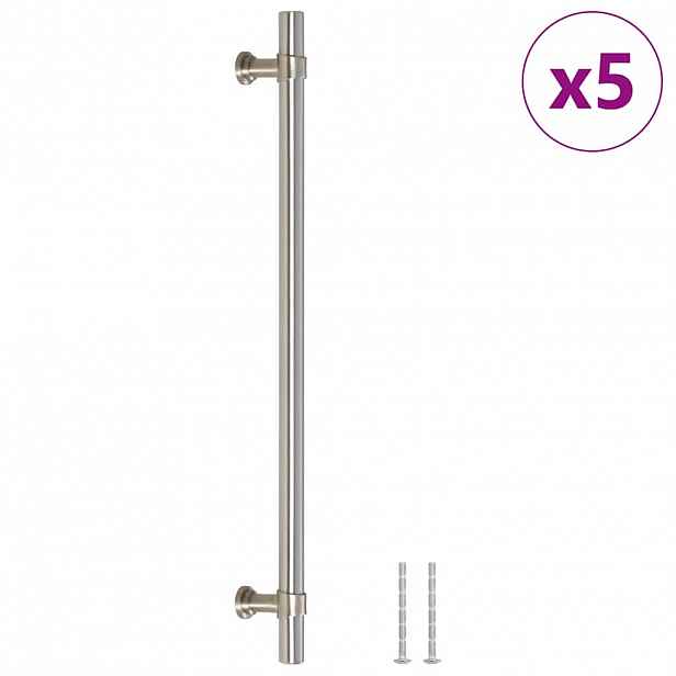 vidaXL Nábytkové úchytky 5 ks stříbrné 224 mm nerezová ocel