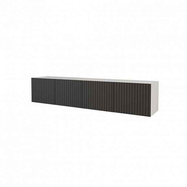 ALTDECOR NÍZKÁ komoda KITO-W 2x100x40x40 cm – bílá / černá
