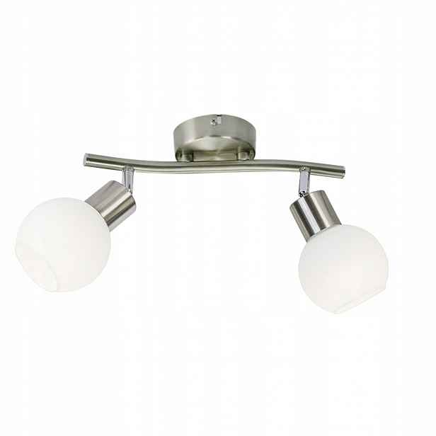 Stropní reflektor Moderní stříbrný chrom Sklo 25 cm Kov Globo Lighting