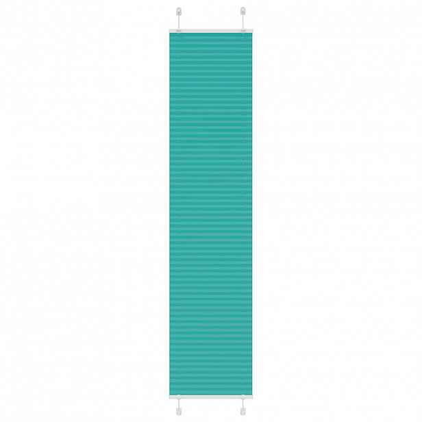 vidaXL Plisovaná roleta Benzínová zelená 40x200 cm Šířka látky 39,4 cm