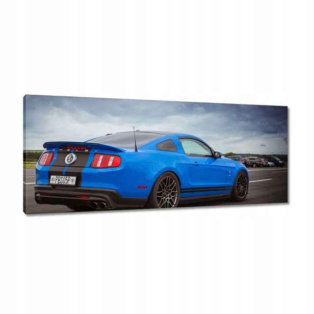 Obrazy 100x40 Modrý Ford Mustang