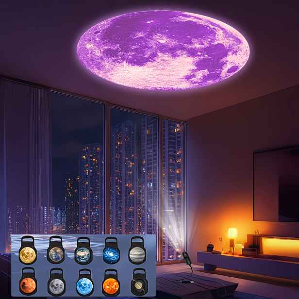 TEMU Projekční lampa Kreativní Foto Pokojová atmosférická lampa 3D Noční světlo Hvězdná obloha Atmosférické světlo 10ks Projekční obrázky Vyměnitelné