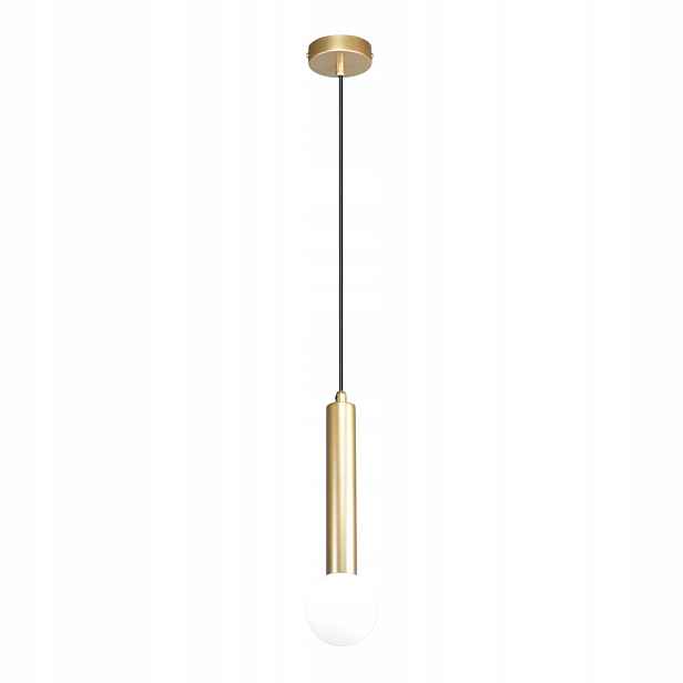 Italux Závěsná lampa Filano Zlatá Tuba, Bílá Kulička, Moderní G9 5W