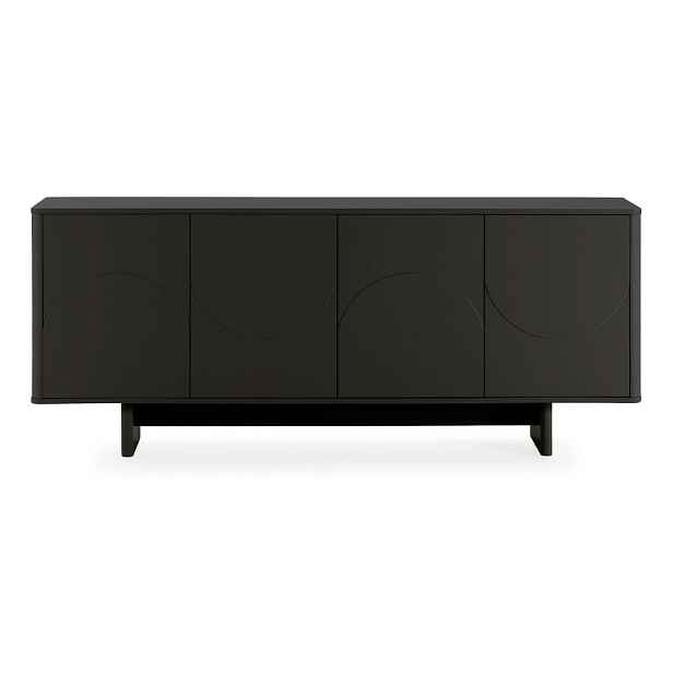 Černá komoda 180x75x40 cm Solei – MOME