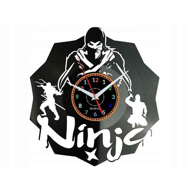 Ninja Dárek Originální dekorace do domu Hodiny z vinylové desky
