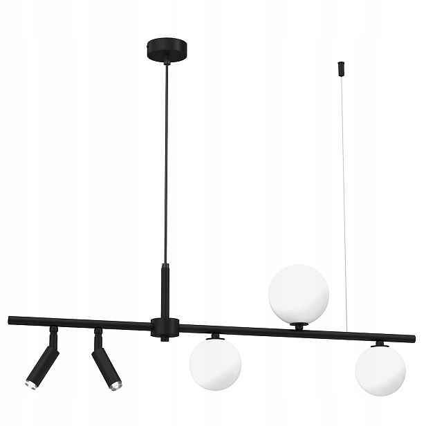 Závěsná lampa Milagro Sirio MLP8408 5xG9 černá bílá, nastavitelná, 85 cm