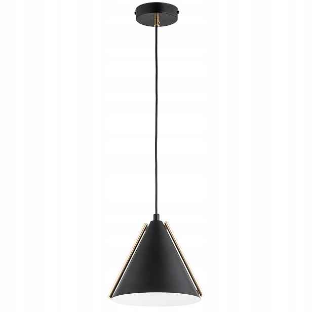Alfa Falko závěsná lampa černo-zlatá kužel E27 1x15W
