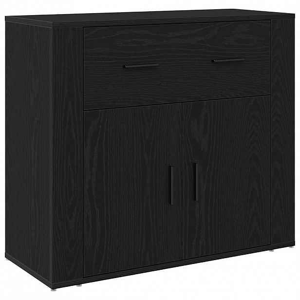 vidaXL Servírovací skříň Černý dub 80 x 33 x 70 cm Kompozitní dřevo