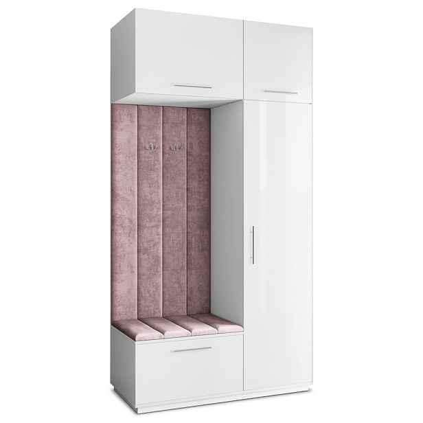 MASSENO MODERNÍ PŘEDSÍŇOVÁ SESTAVA REMA, 120/240/60 cm, bílá