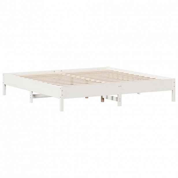 vidaXL Postel bez matrace bílá 180 x 200 cm masivní borovice