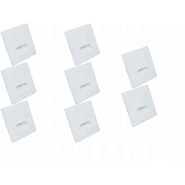 8 x Halogenová Led schodišťová lampa Bílá Premium