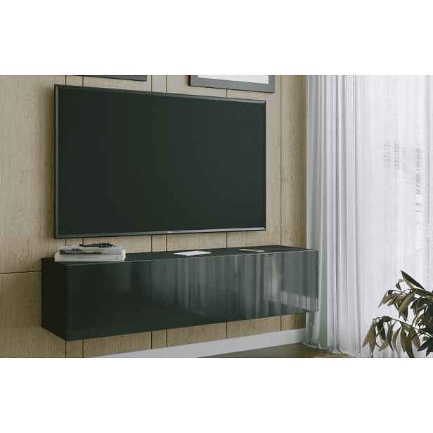 ArtExt Závěsný TV stolek JOY | 150 cm Barva: R3 černý lesk