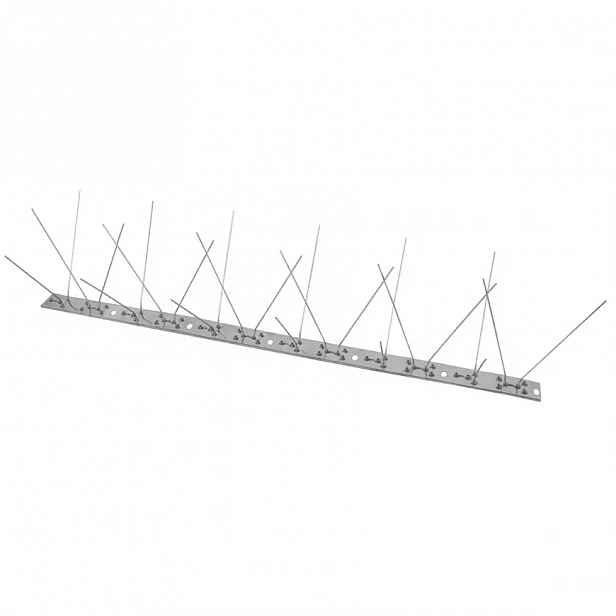 Hroty proti ptákům na plastovém podstavci 3x120x500 mm