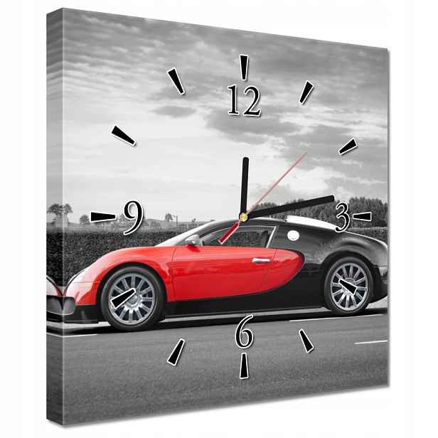 Nástěnné hodiny 30x30 Bugatti Veyron
