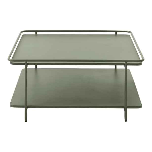 Zelený kovový konferenční stolek 75x75 cm Yuba – Unique Furniture