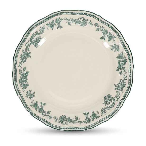 Zelený/slonovinový dezertní  porcelánový talíř ø 21,5 cm Cyril – S|P Collection