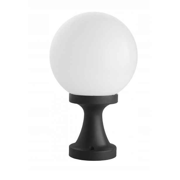 Stojací zahradní lampa koule skleněná 20 cm bílá nebo kouřová 36 cm Su-ma