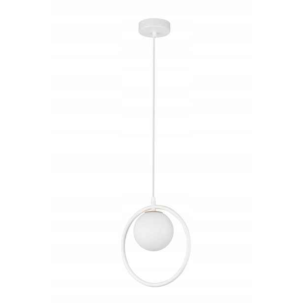 Závěsná bílá dekorativní lampa, moderní skleněná koule do ložnice Sigma