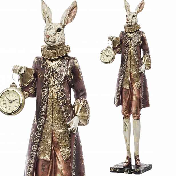 Figurka Králík s hodinkami Pierrot Země divů 57 cm