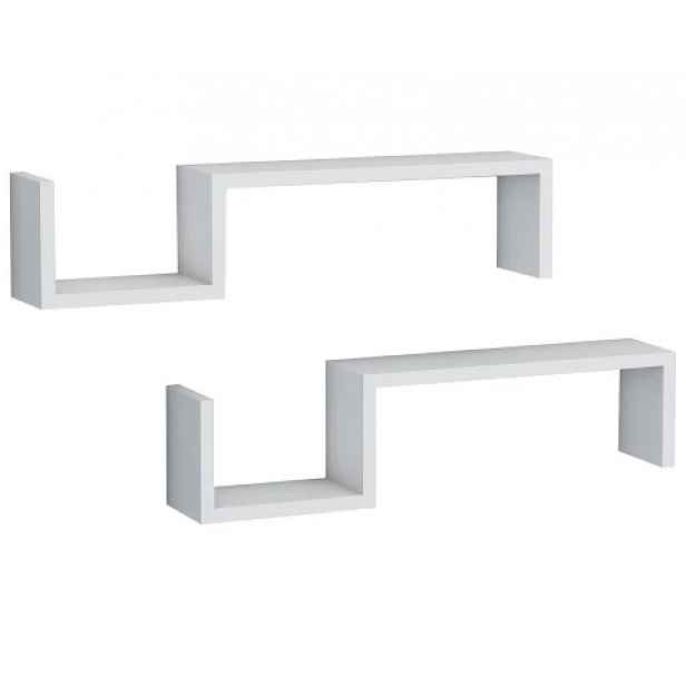 Sada 2 ks polic Linea 58 cm, bílá