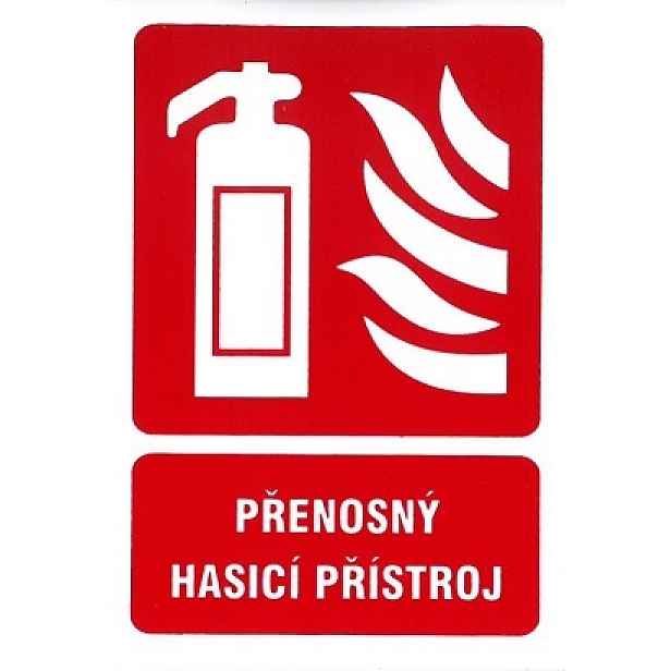 Samolepka Přenosný hasicí přístroj 74×105 mm