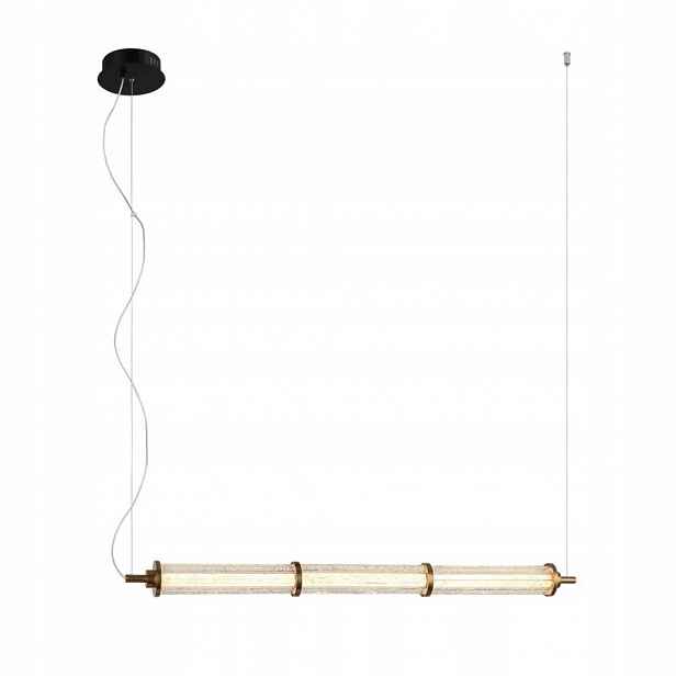 Závěsná Led lampa Sanpo Černá Moderní 9W 3000K Skleněný Abažur Italux