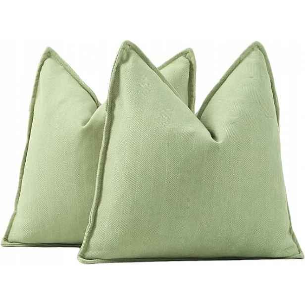 2 X Dekorační Povlak Na Polštáře Superměkký 60 X 60 CM, Světle Zeleň