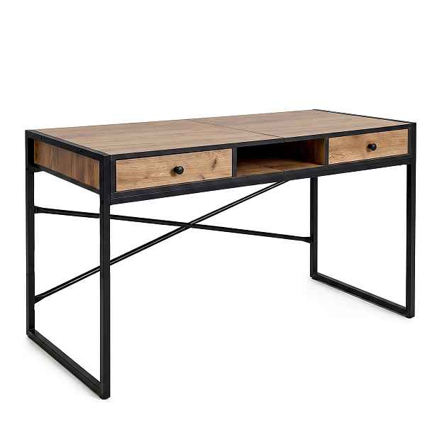 Ak furniture Psací stůl Elonis 123 cm dub Craft/černý