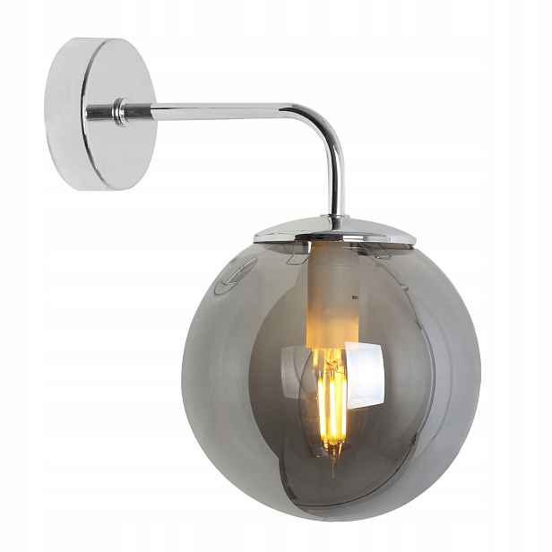 Nástěnná Lampa Do Obývacího Pokoje, Chrom, Skleněná Koule, Loft