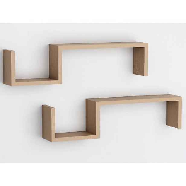 Sada 2 ks polic Linea 58 cm, dub sonoma