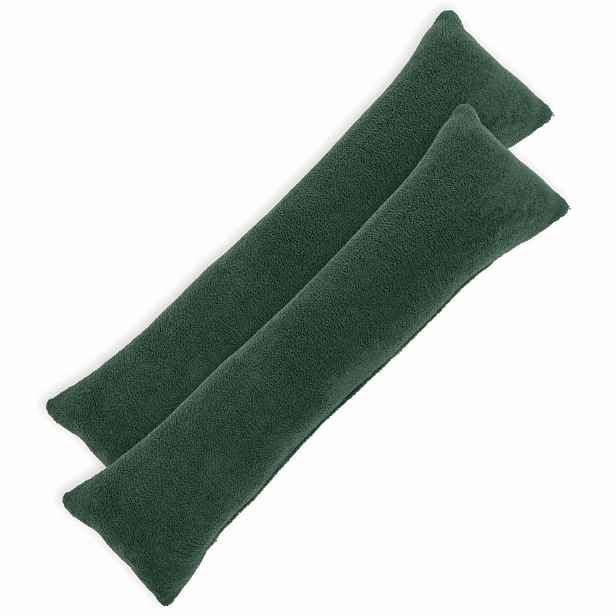 vidaXL Povlak na polštář 2 pcs HEERLEN Tmavě zelená 40 x 145 cm Bouclé