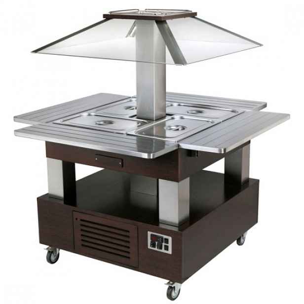 Bar se studeným bufetem, SBC 40 F Wenghe, 144,4 X 144,5 - Roller Grill