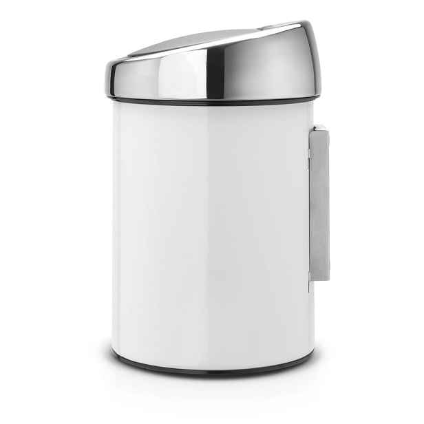Bílý dotykový ocelový odpadkový koš 3 l Touch Bin – Brabantia