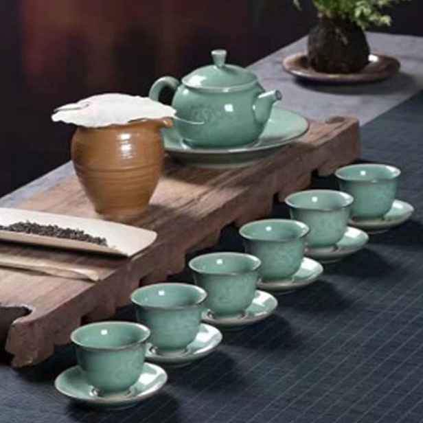 Čajová souprava Longquan Celadon Coconut Blossom