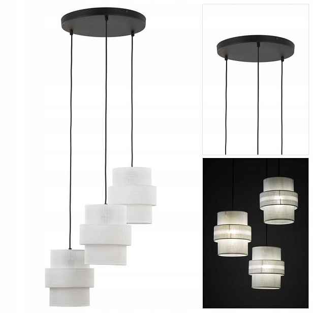 Černá závěsná lampa Calisto s měkkým světlem do předsíně Tk Lighting