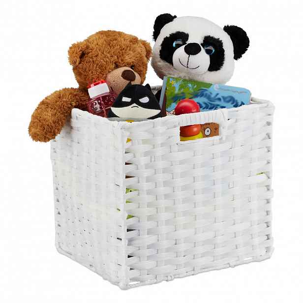 Relaxdays KOŠ Bílý skládací plast