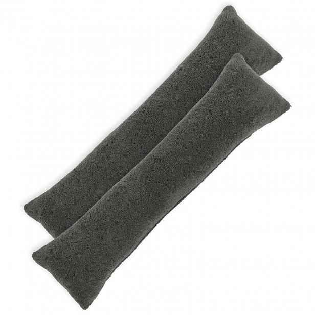 vidaXL Povlak na polštář 2 pcs HEERLEN Tmavě šedá 40 x 145 cm Bouclé
