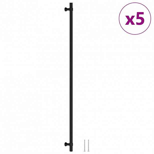 vidaXL Nábytkové úchytky 5 ks černé 480 mm nerezová ocel
