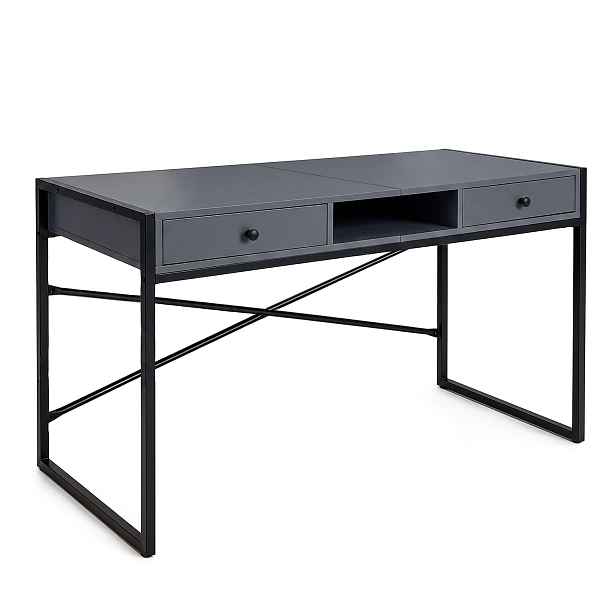 Ak furniture Psací stůl Elonis 123 cm grafit/černý