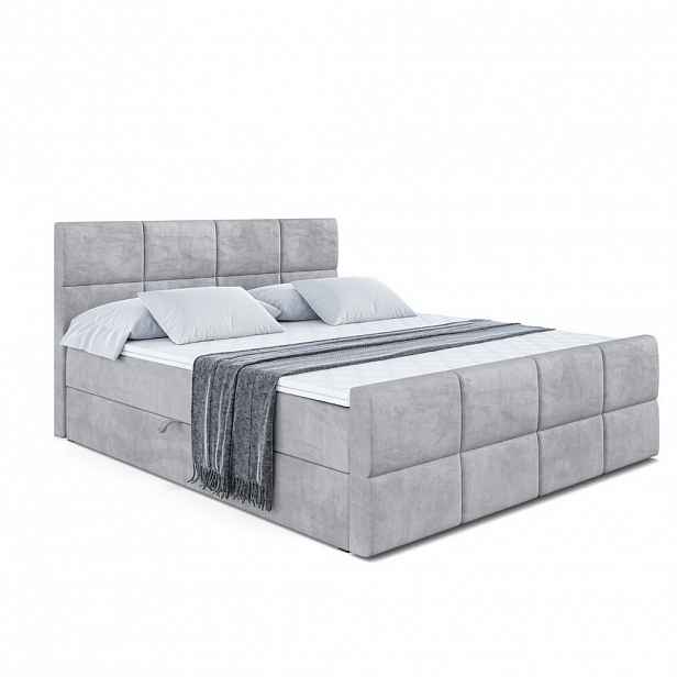 ALTDECOR AMERICKÁ postel ARDENI-Z – 120 × 200 cm – H4 – světle šedá