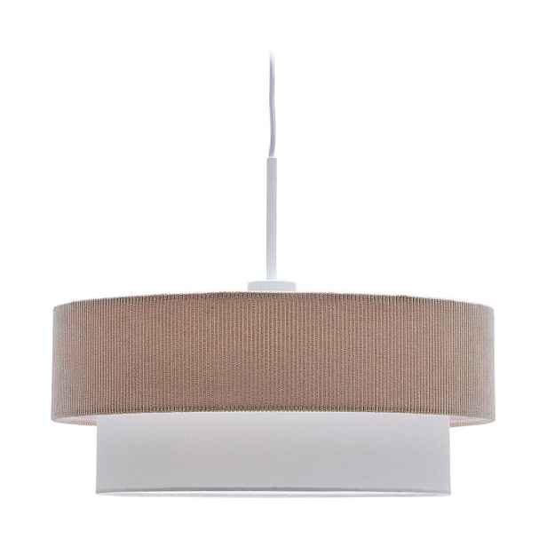 Bílé/béžové závěsné svítidlo s textilním stínidlem ø 40 cm Bianella – Kave Home