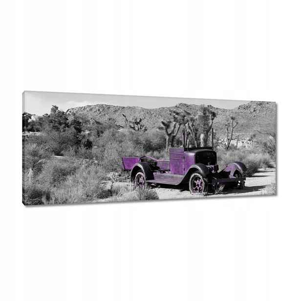 Obrazy 100x40 Fialové ostřelované auto