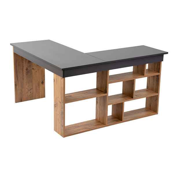 Rohový pracovní stůl v dekoru borovice 120x130 cm Vesper – Kalune Design
