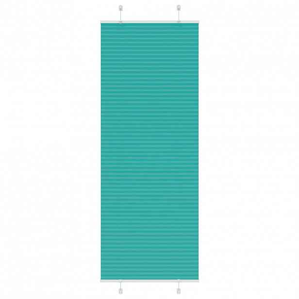 vidaXL Plisovaná roleta Benzínová zelená 70x200 cm Šířka látky 69,4 cm